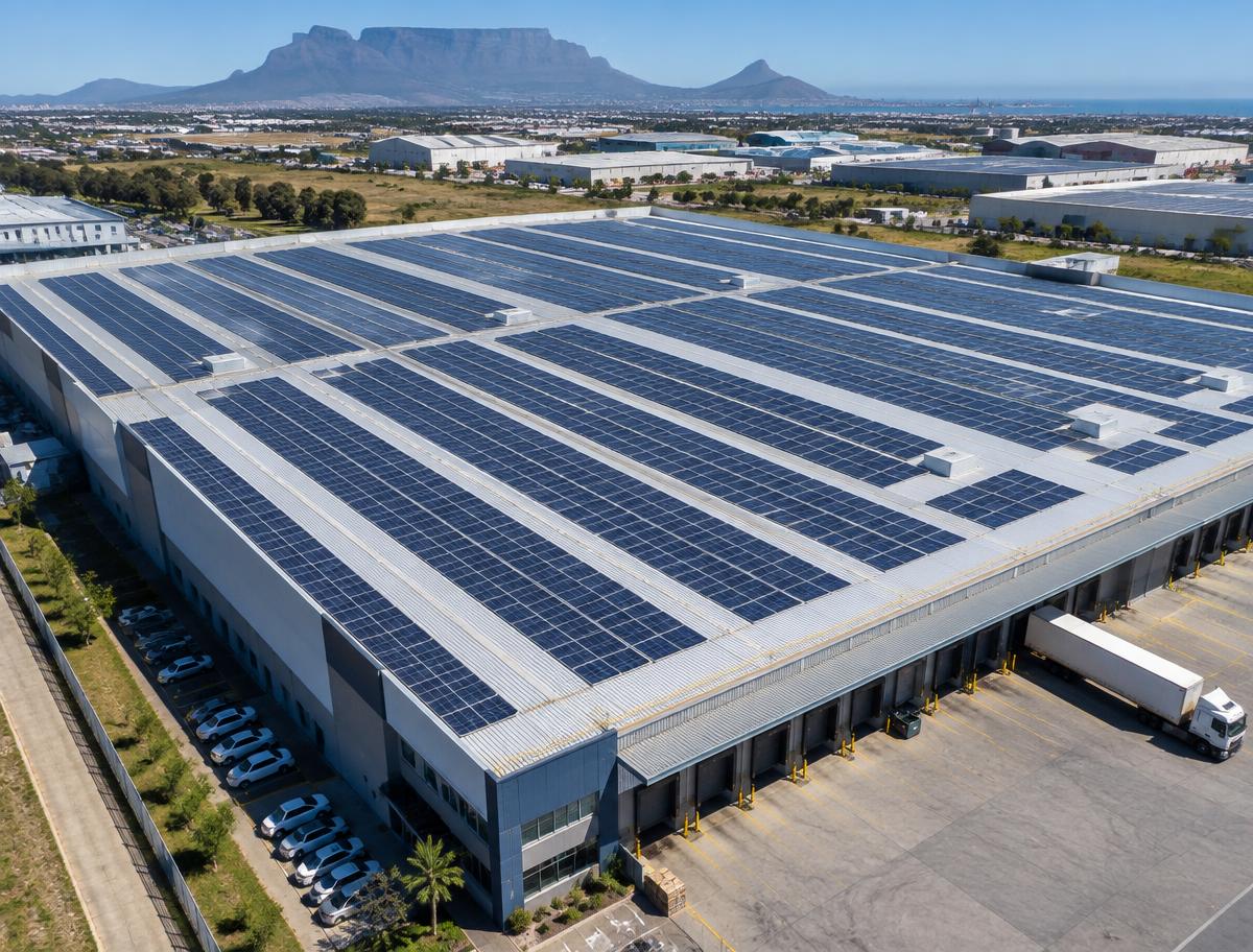 Illustrative commercial solar array